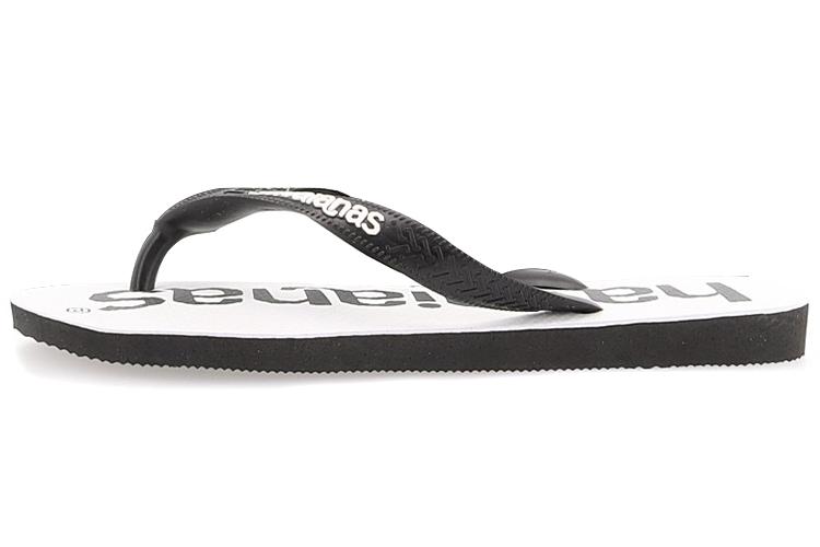 Шлепанцы унисекс Havaianas 4144264-1069 белые черные, 37/38 EU