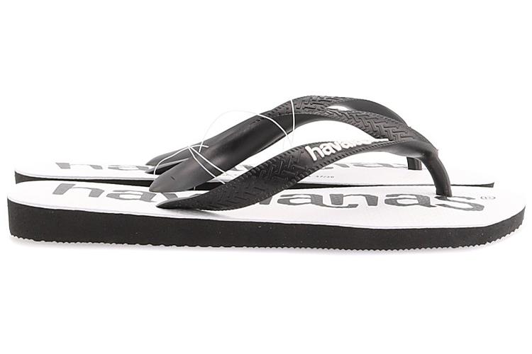 Шлепанцы унисекс Havaianas 4144264-1069 белые черные, 37/38 EU