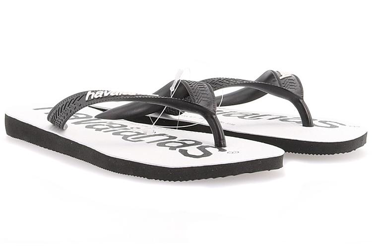 Шлепанцы унисекс Havaianas 4144264-1069 белые черные, 37/38 EU