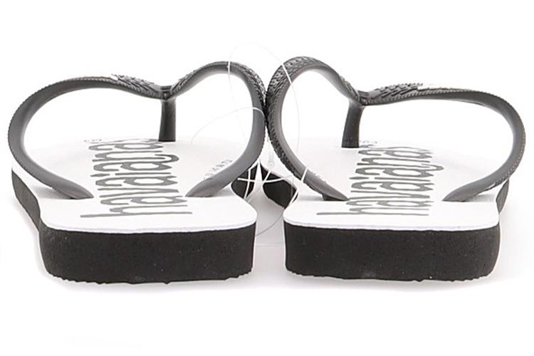Шлепанцы унисекс Havaianas 4144264-1069 белые черные, 37/38 EU