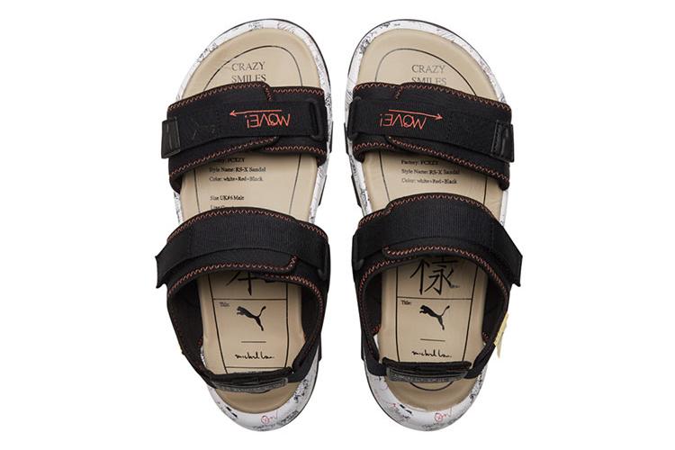 Сандалии унисекс PUMA Michael Lau X RS Sandal черные, белые, 35.5 EU