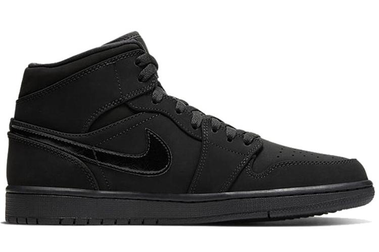 Кроссовки мужские Air Jordan 1 Mid Triple Black, 40.5 EU