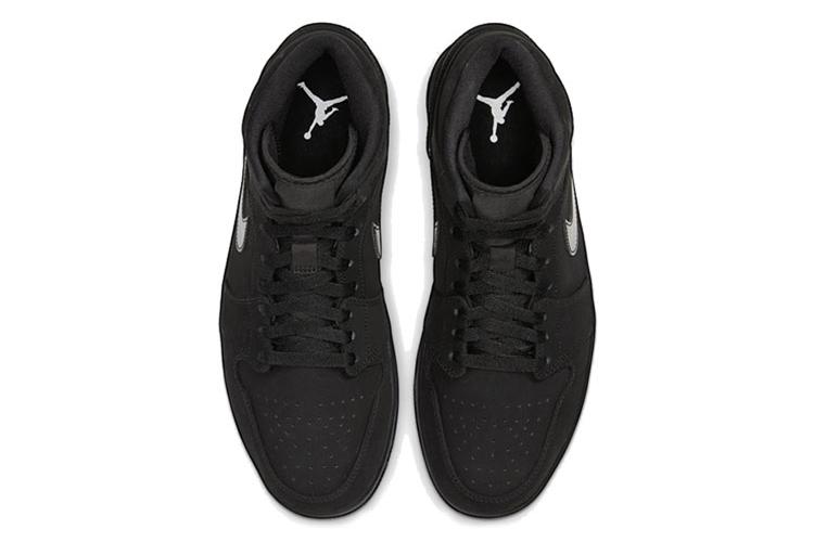 Кроссовки мужские Air Jordan 1 Mid Triple Black, 40.5 EU