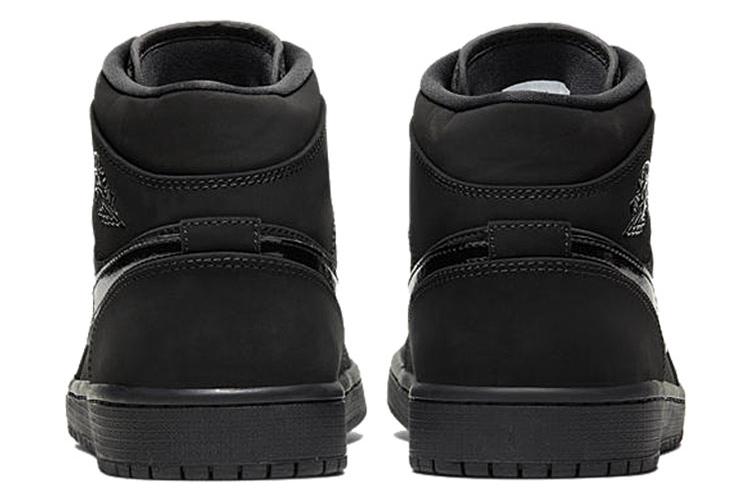 Кроссовки мужские Air Jordan 1 Mid Triple Black, 40.5 EU