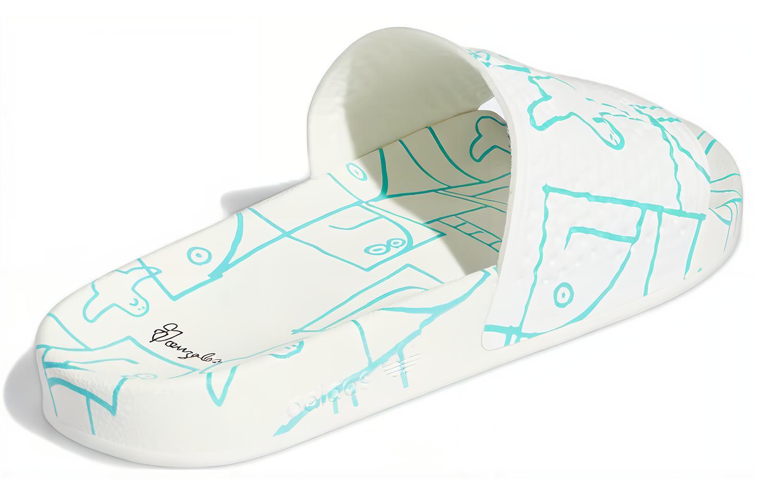 Шлепанцы унисекс Adidas Mark Gonzales X Shmoofoil белые, 38 EU