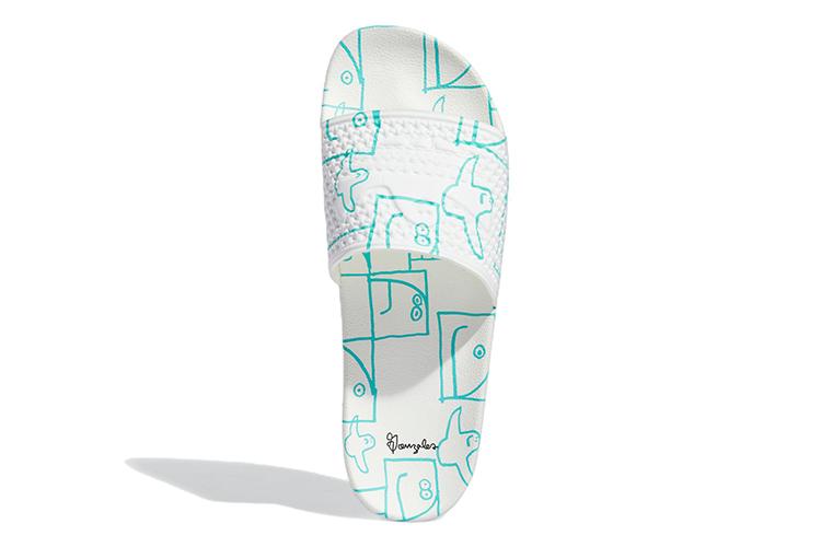 Шлепанцы унисекс Adidas Mark Gonzales X Shmoofoil белые, 38 EU