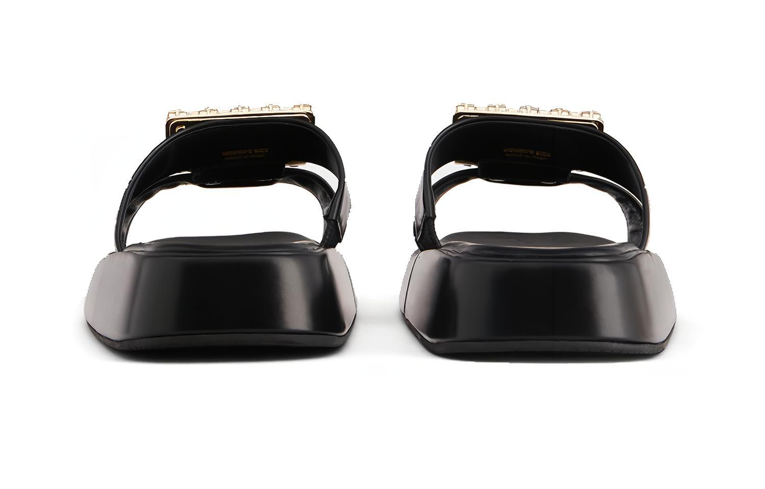 Шлепанцы женские Roger Vivier RVW60930750BSSB999 черные, 38 EU