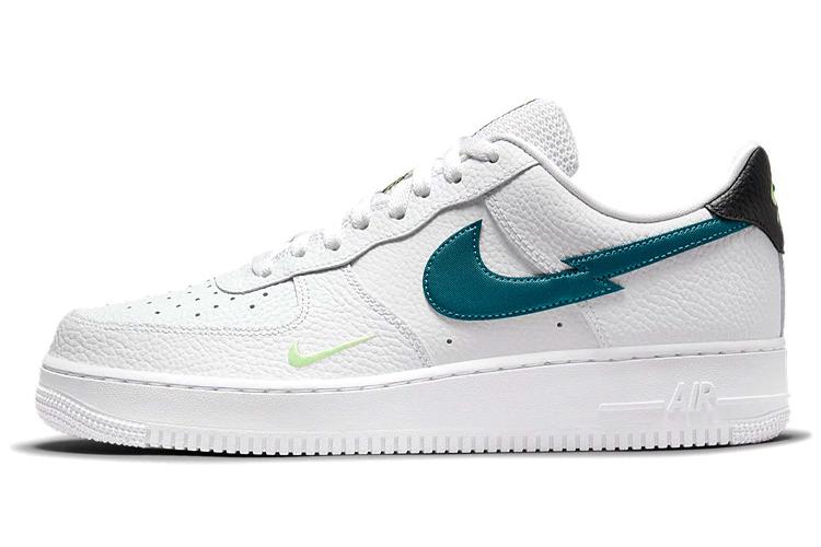 Кеды унисекс Nike Air Force 1 Low Split Swoosh белые, aquamarine, 46 EU