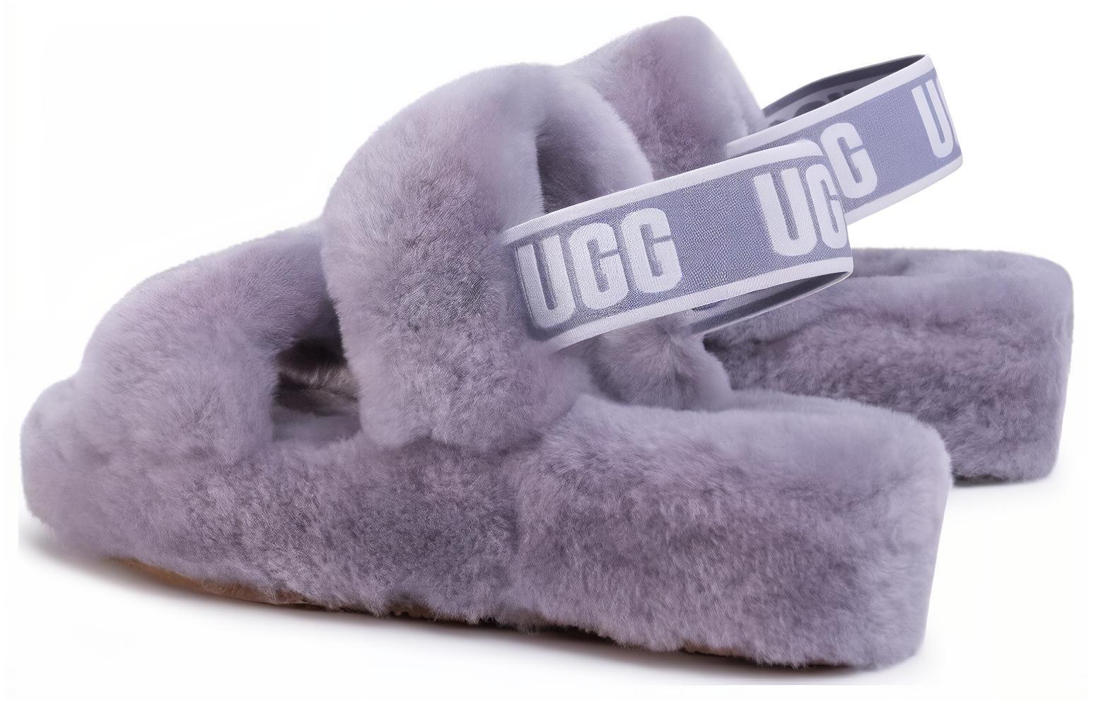 Сандалии женские UGG Oh Yeah серо-фиолетовые, 39 EU