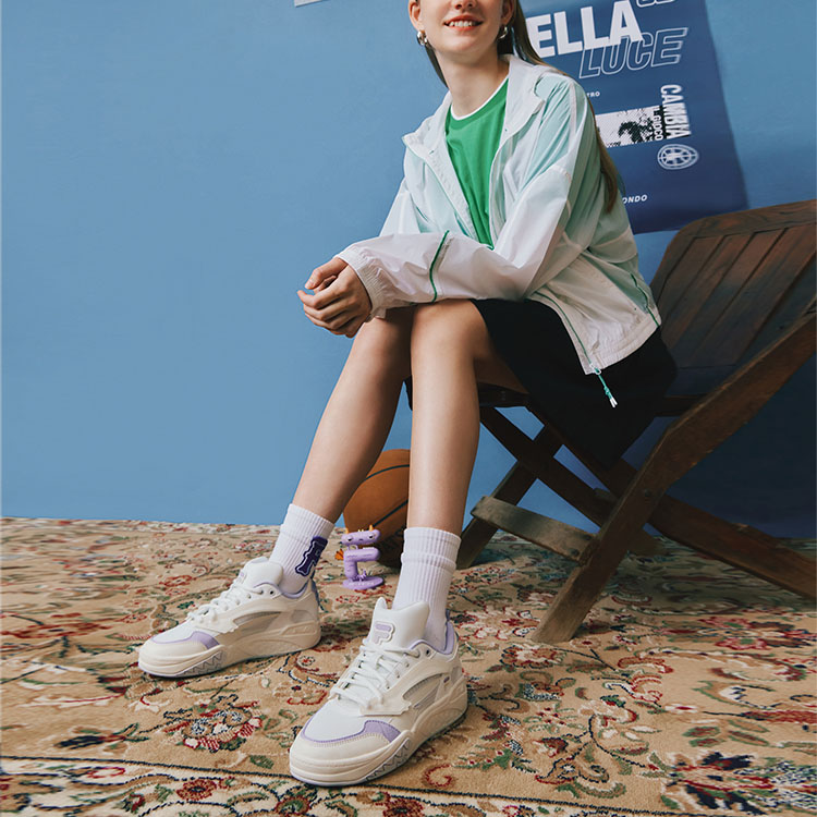 Спортивные кеды женские FILA Fusion Lifestyle бело-фиолетовые, 39 EU