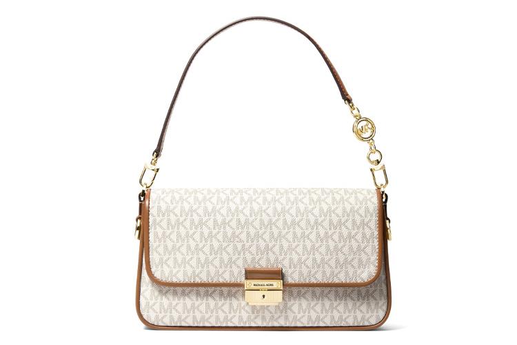 Сумка женская MICHAEL KORS Bradshaw ванильная белая и коричневая