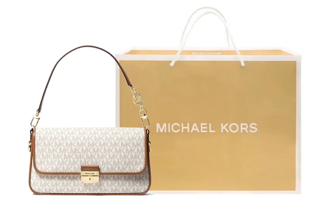 Сумка женская MICHAEL KORS Bradshaw vanilla white & brown