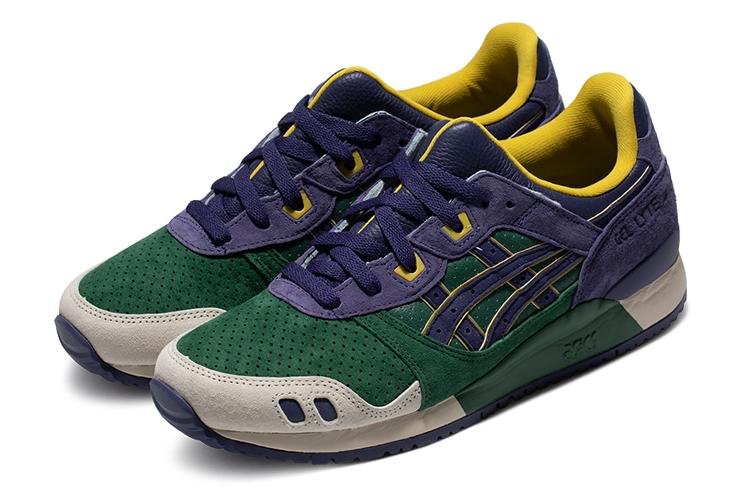 Кроссовки унисекс ASICS Gel Lyte III OG зеленые, фиолетовые, 37 EU