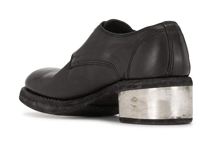 Полуботинки женские GUIDI 792ZI-BLKT черные-серебристые, 36 EU