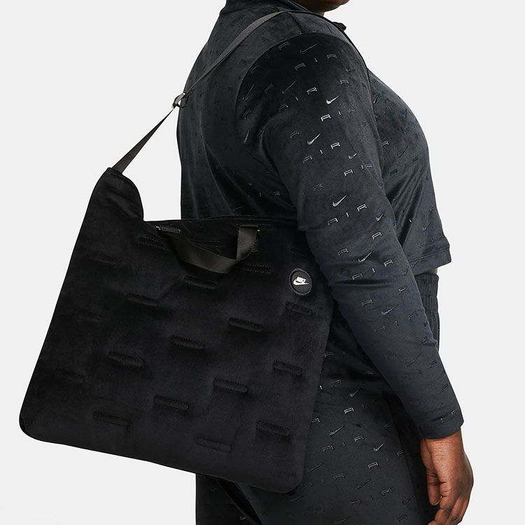 Сумка унисекс Nike Heritage Velour Fabric Tote Bag черная