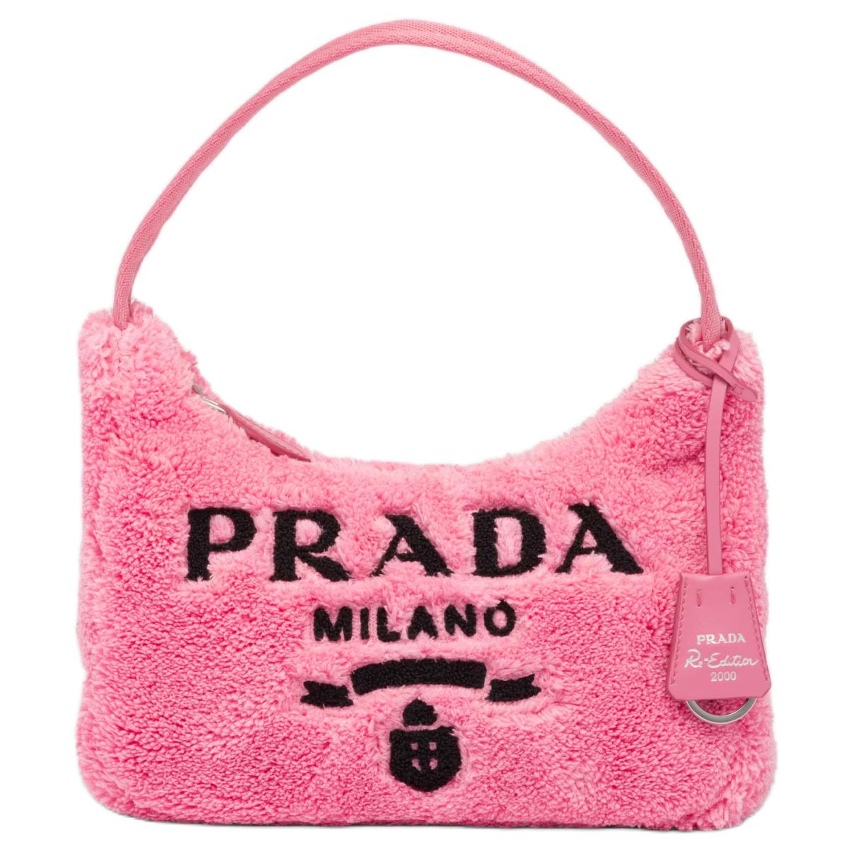 Женская сумка PRADA Re Edition 2000 Terry Petal Pink/Black
