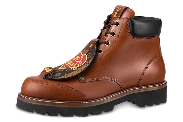 Ботинки мужские LOUIS VUITTON X Nigo коричневые с черным, 40 EU