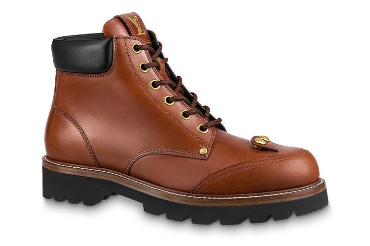 Ботинки мужские LOUIS VUITTON X Nigo коричневые с черным, 40 EU