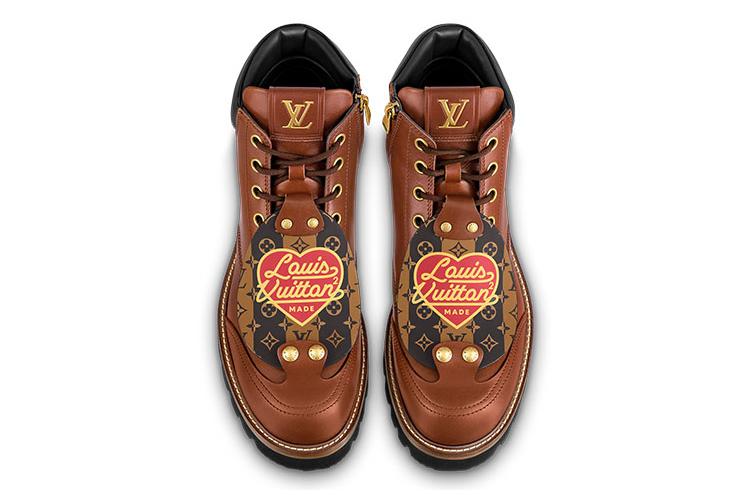 Ботинки мужские LOUIS VUITTON X Nigo коричневые с черным, 40 EU