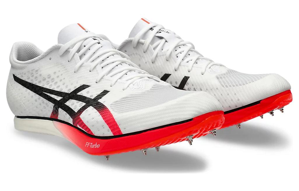 Кроссовки унисекс ASICS Metaspeed Md белые, красные, черные, 44 EU