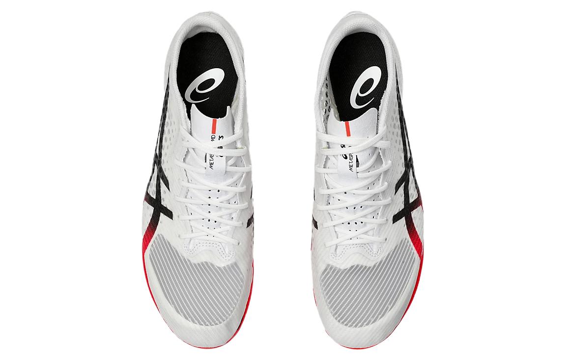 Кроссовки унисекс ASICS Metaspeed Md белые, красные, черные, 44 EU