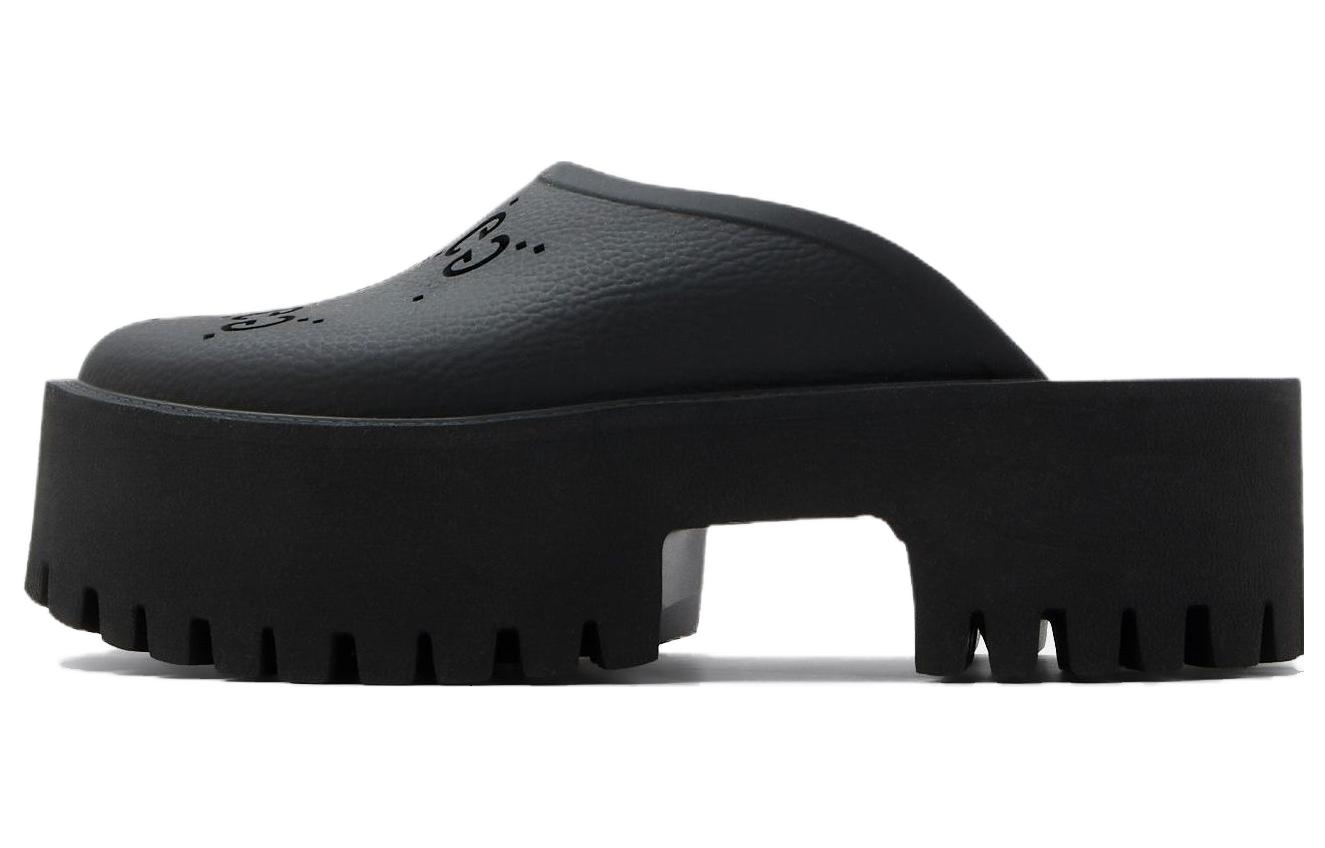 Шлепанцы женские GUCCI 663577 JFB00 1000 черные, 37 EU