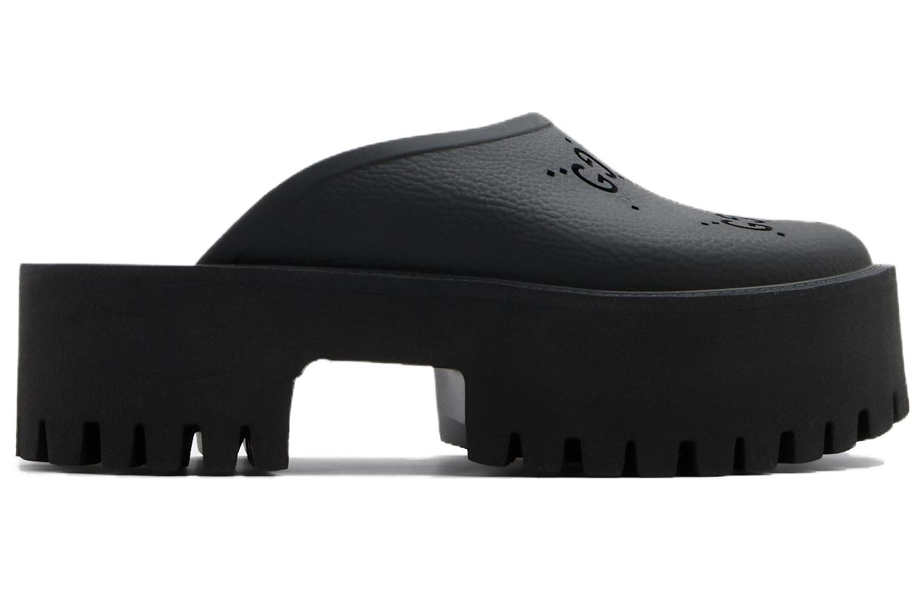 Шлепанцы женские GUCCI 663577 JFB00 1000 черные, 37 EU