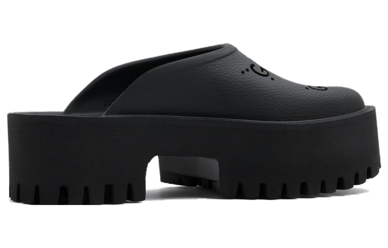 Шлепанцы женские GUCCI 663577 JFB00 1000 черные, 37 EU