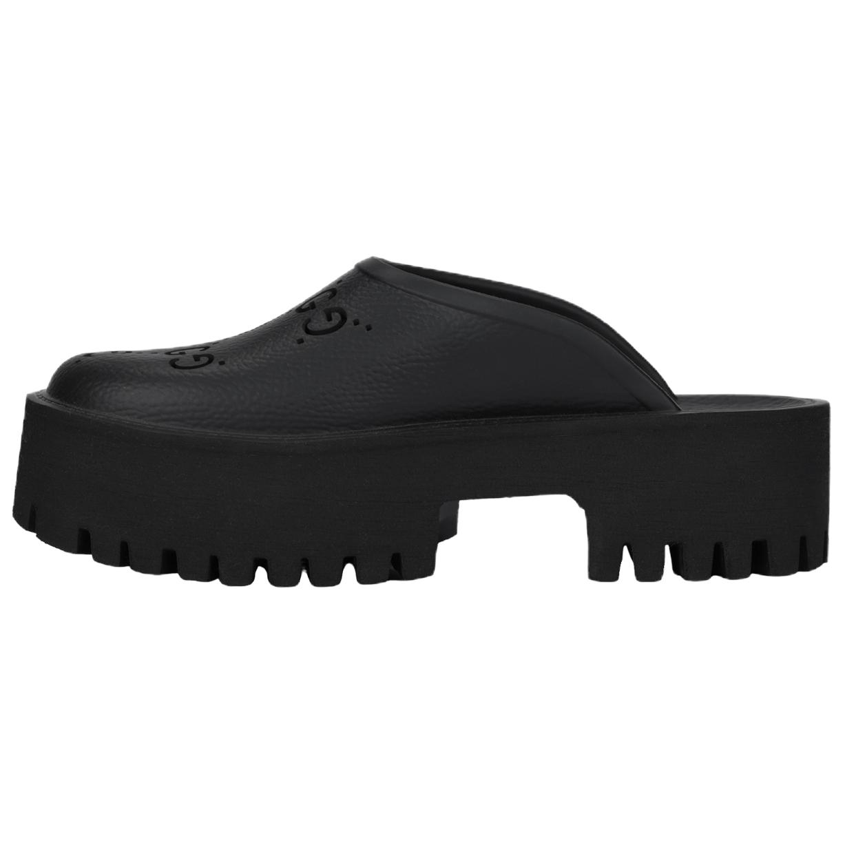 Шлепанцы женские GUCCI 663577 JFB00 1000 черные, 37 EU