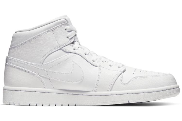 Кроссовки мужские Air Jordan 1 Mid белые, 47 EU