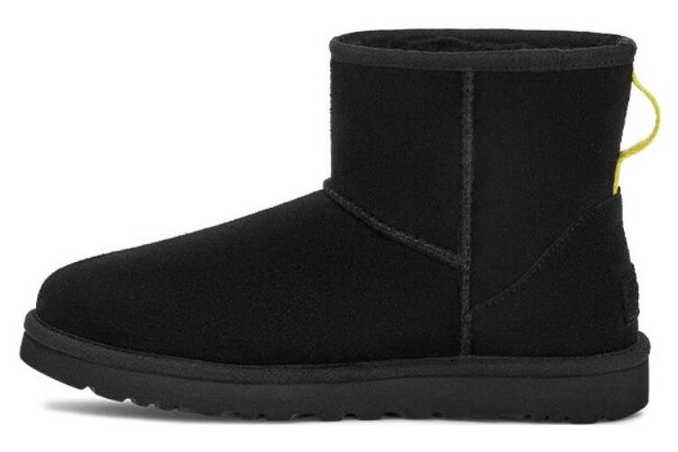 Угги женские UGG Classic Mini Side Logo черные, 38 EU