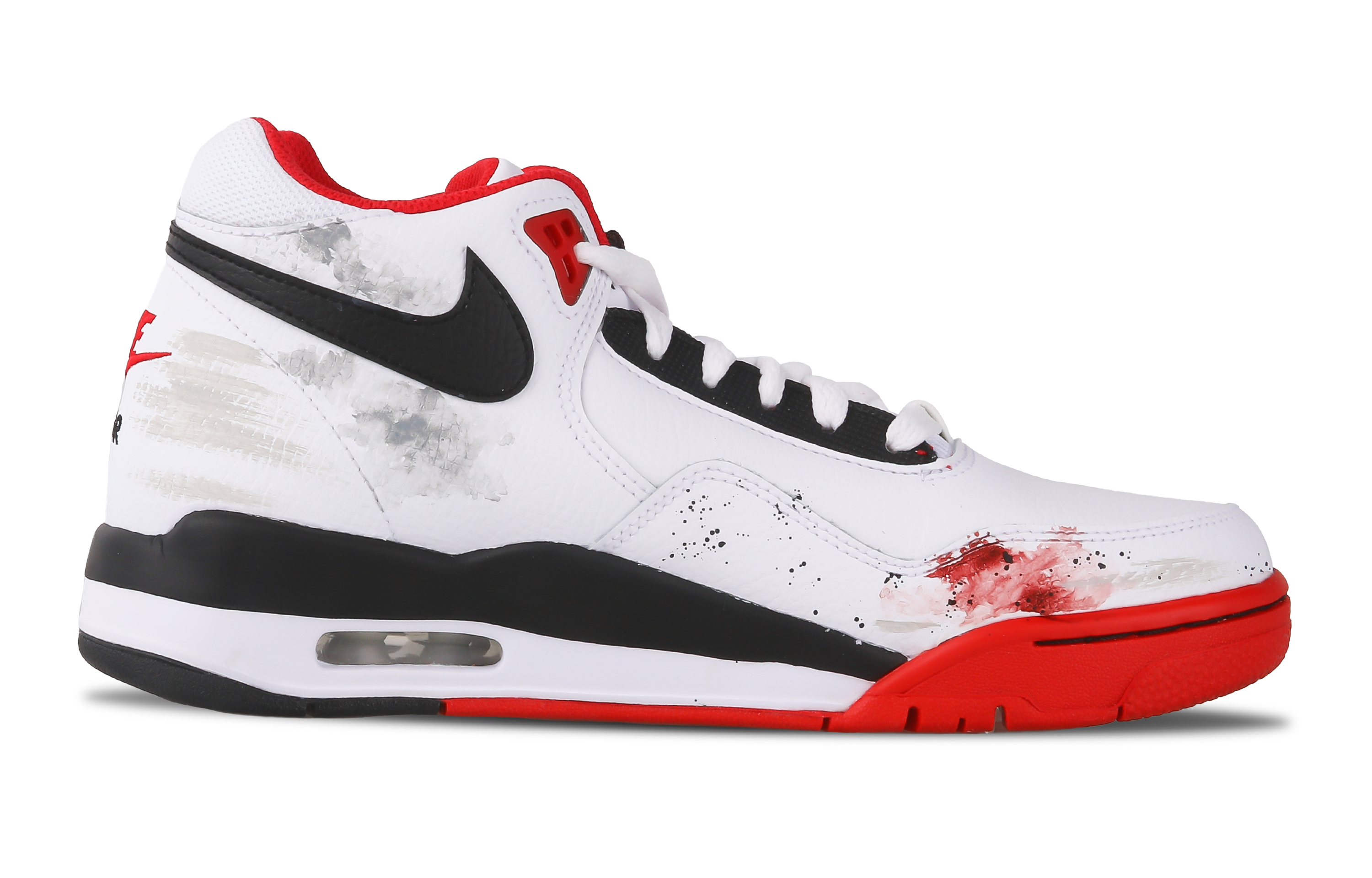 Кроссовки унисекс Nike Flight Legacy High Top красно белые черные, 40 EU