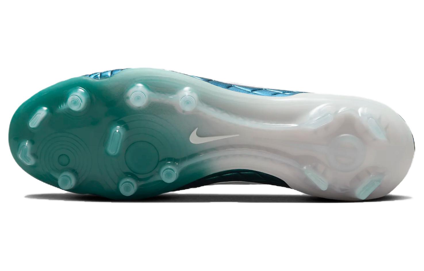 Футбольные бутсы мужские Nike Tiempo Legend 10 Elite FG cyan/white, 38.5 EU