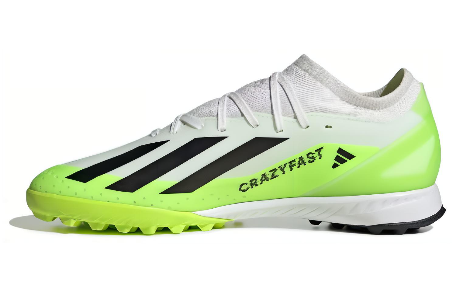 Футбольные бутсы унисекс Adidas X Crazyfast.3 Tf зеленые, черные, белые, 42 EU