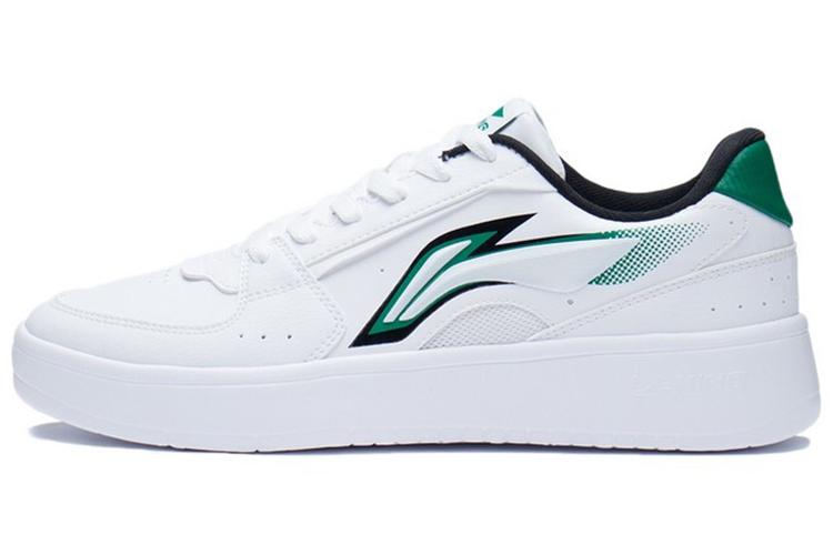 Кроссовки мужские LiNing Xinghe Galaxy белые с зелёными акцентами, 41 EU