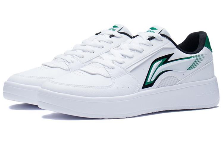 Кроссовки мужские LiNing Xinghe Galaxy белые с зелёными акцентами, 41 EU