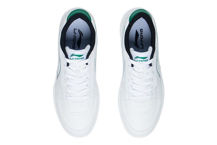 Кроссовки мужские LiNing Xinghe Galaxy белые с зелёными акцентами, 41 EU