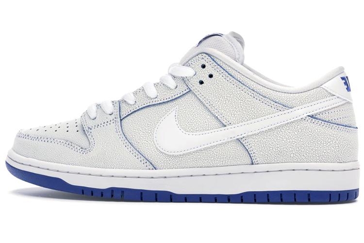 Кеды унисекс Nike SB Dunk Low Premium Cracked Leather серые-голубые