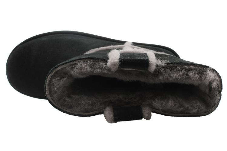 Сапоги женские UGG Classic Short Spill Seam черные-серые, 38 EU