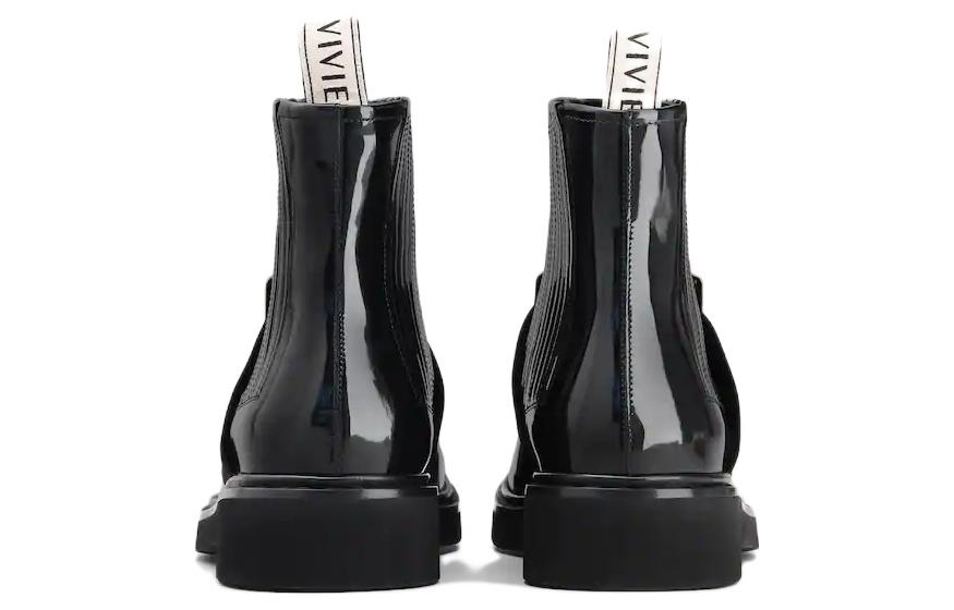 Ботинки женские Roger Vivier Viv' Rangers Buckle черные-золотые, 39 EU