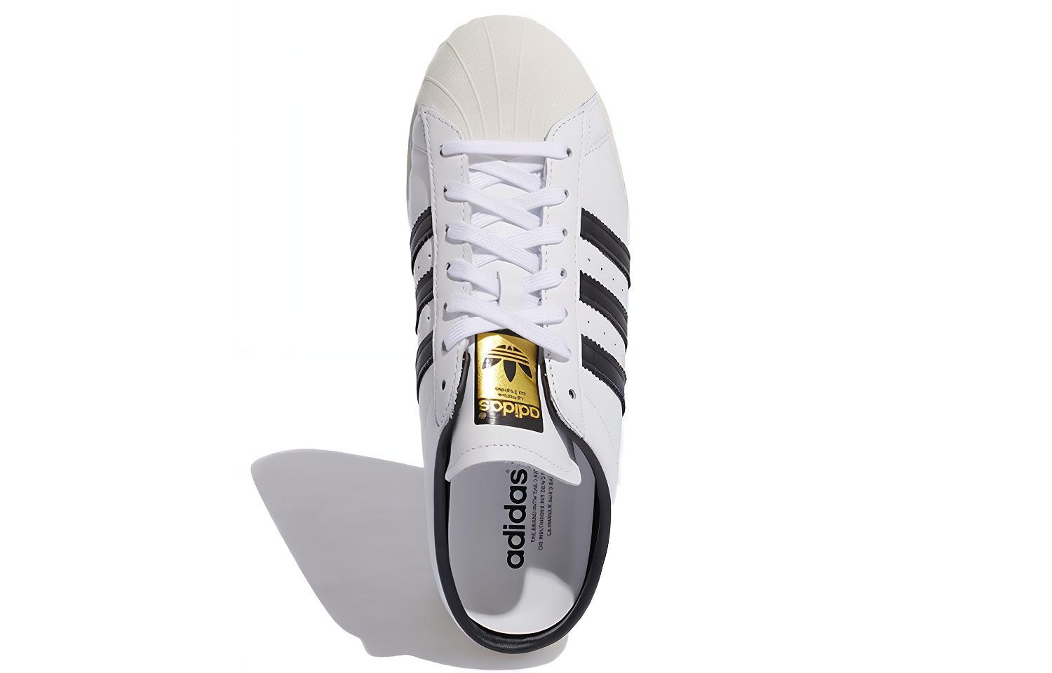 Кеды унисекс Adidas Superstar Mule белые черные золотые, 41 1/3 EU