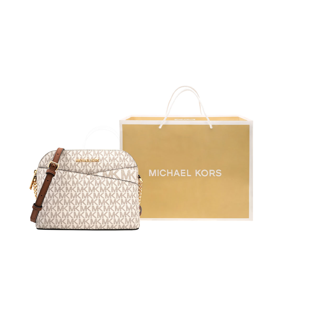 Сумка женская MICHAEL KORS Jet Set Travel PVC Dome Bag Vanilla White