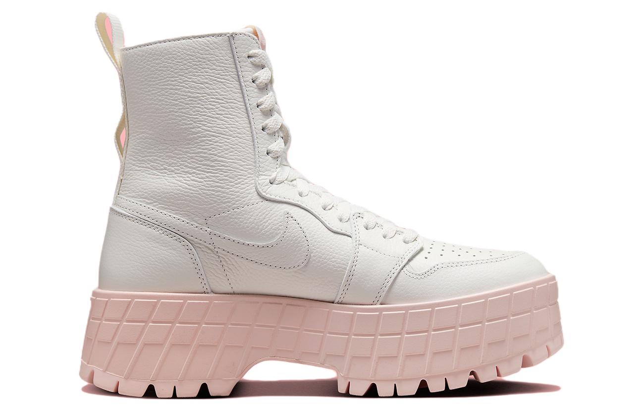 Ботинки женские Air Jordan 1 High белые, розовые, 36 EU
