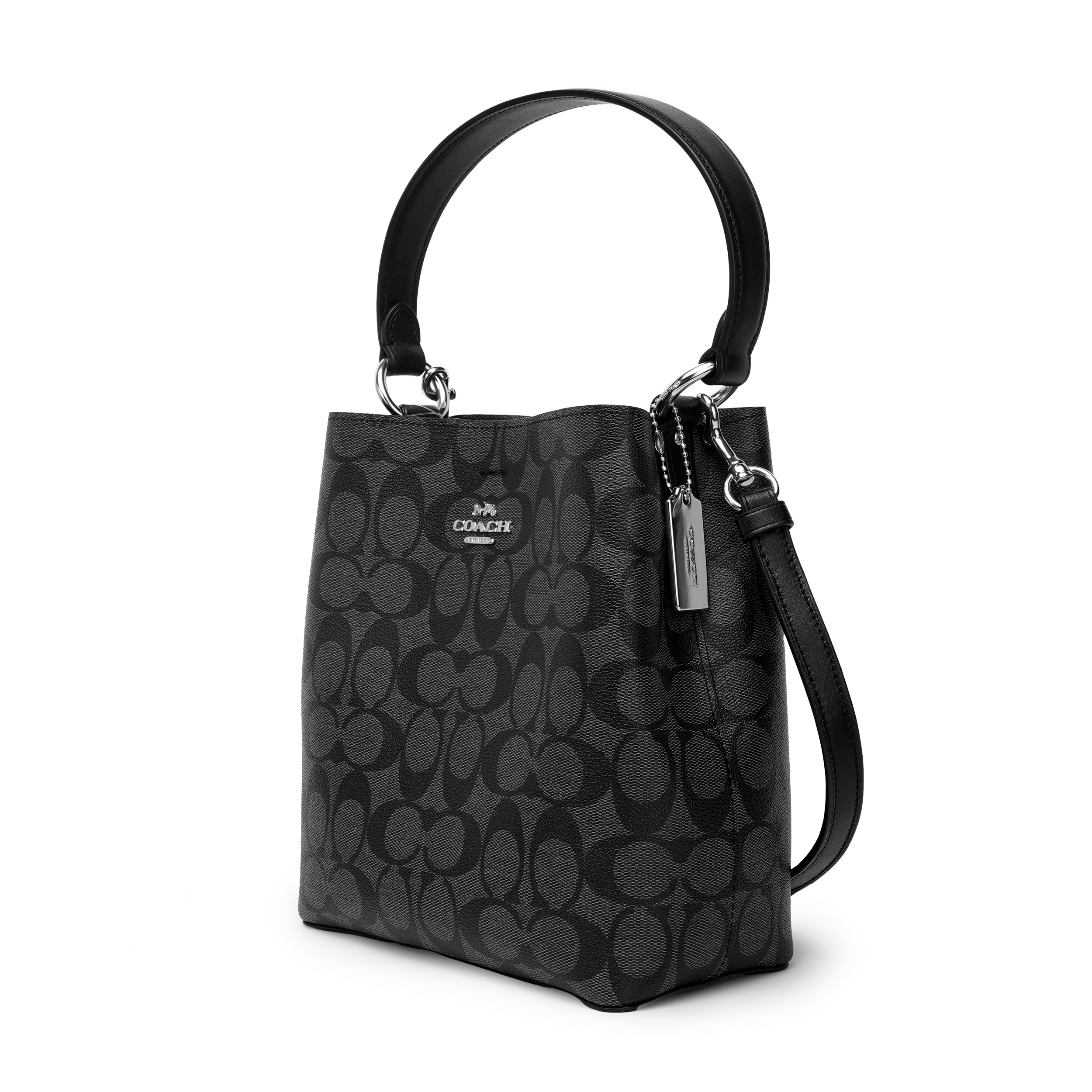 Сумка женская COACH Town черно-серая