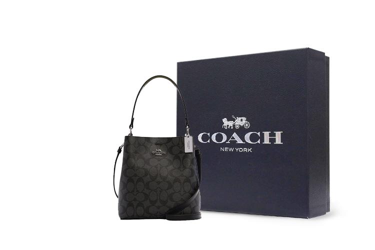 Сумка женская COACH Town черно-серая