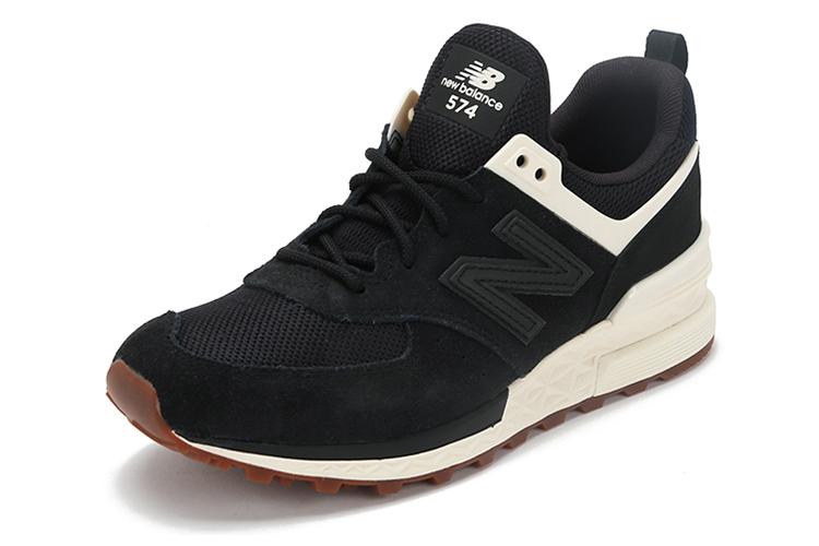 Кроссовки женские New Balance WS574SFK черные, белые, коричневые, 35 EU