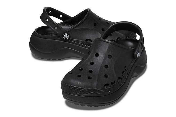 Клоги женские Crocs Baya Platform черные, 34-35 EU