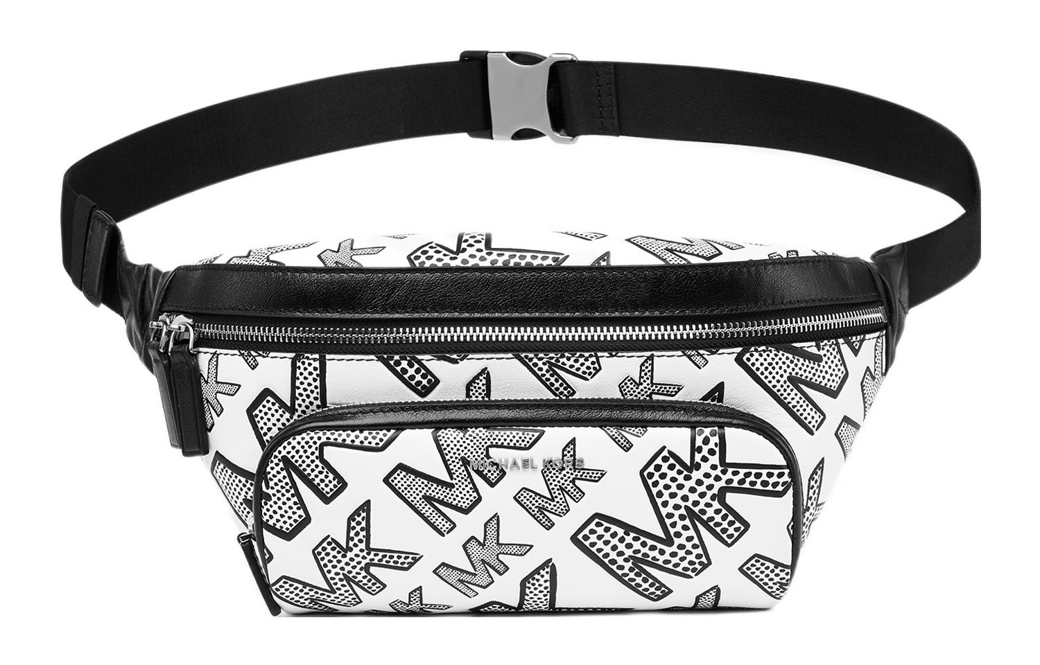 Сумка мужская MICHAEL KORS 33F1LHDY9E-147 бело-черная