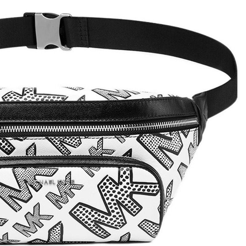 Сумка мужская MICHAEL KORS 33F1LHDY9E-147 бело-черная