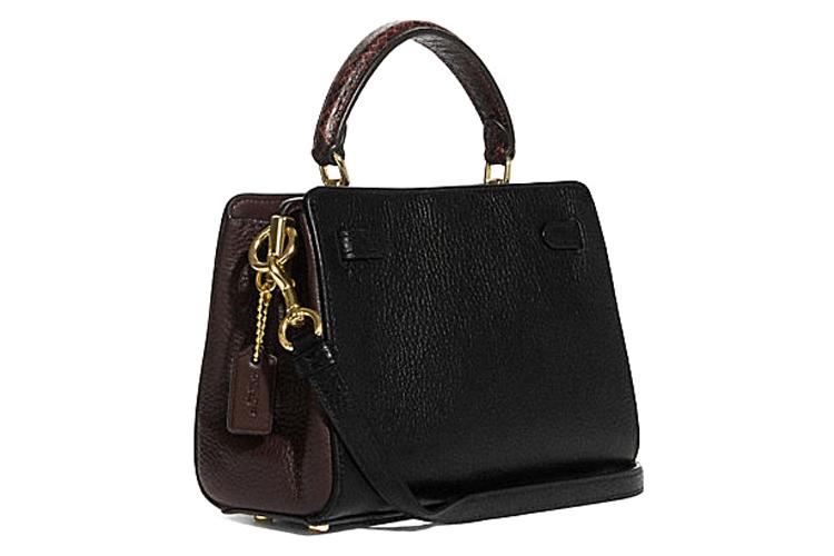 Сумка женская COACH Lane Pebbled Leather черная, Gift Box Set (Basic Set+Black Box) EU
